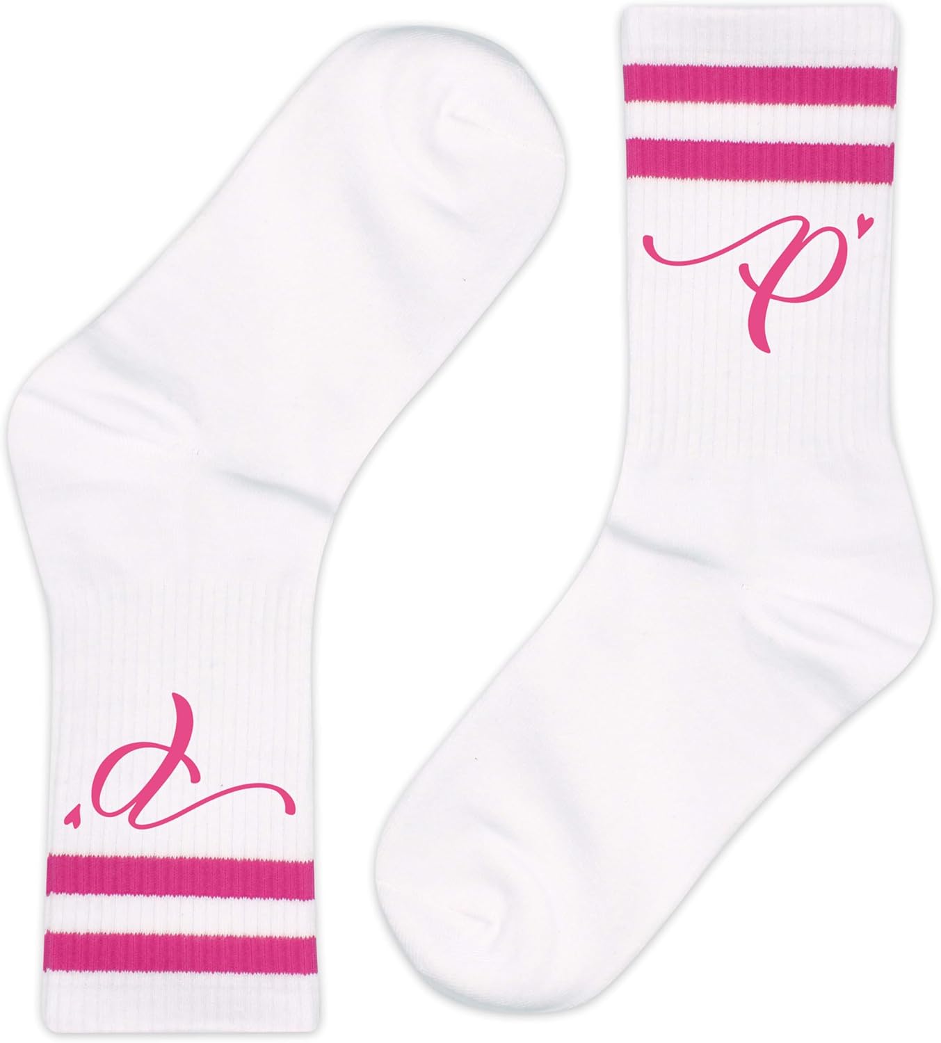 Women's Hot Pink Striped Socks - Birthday Gift, Ladies - Image 4