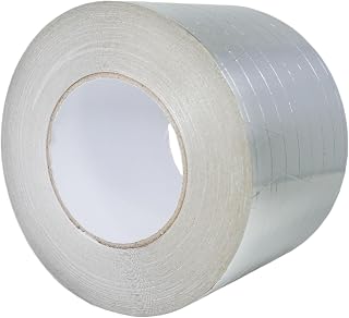 GGR Supplies T.R.U. FSK-R Aluminum Foil/Scrim/Kraft Jacketing Insulate Tape with Rubber Adhesive. 50 Yards. (4" (96mm))