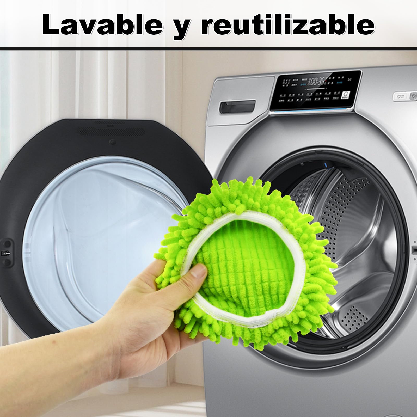 Vileda Turbo 2 in 1 EasyWring Clean Spin Mop Cabezas de Fregona de Repuesto Microfibra