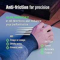 Vista 3 de ONISSI Funda de brazo para juegos para PC │Antifricción, Precisión, Mangas de compresión para alfombrilla de mouse │Regalo de deportes electrónicos