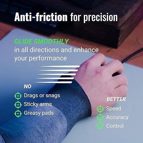 Miniatura 3 de ONISSI Funda de brazo para juegos para PC Antifricción, Precisión, Mangas de compresión para alfombrilla de mouse Regalo de deportes electrónicos