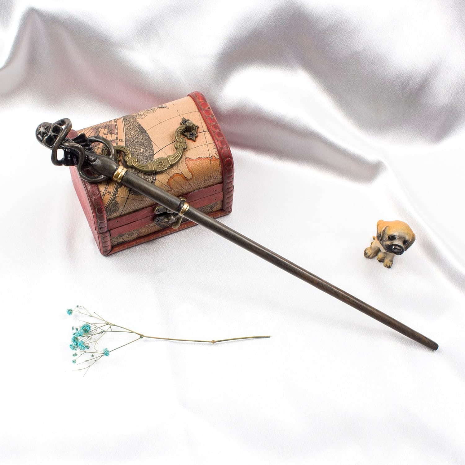 Death Eater Magic Wand, Handmade Resin Steel core as Halloween, Christmas, Birthday Party Favors and Magical Dress up Role Play Prop, YBR-W06