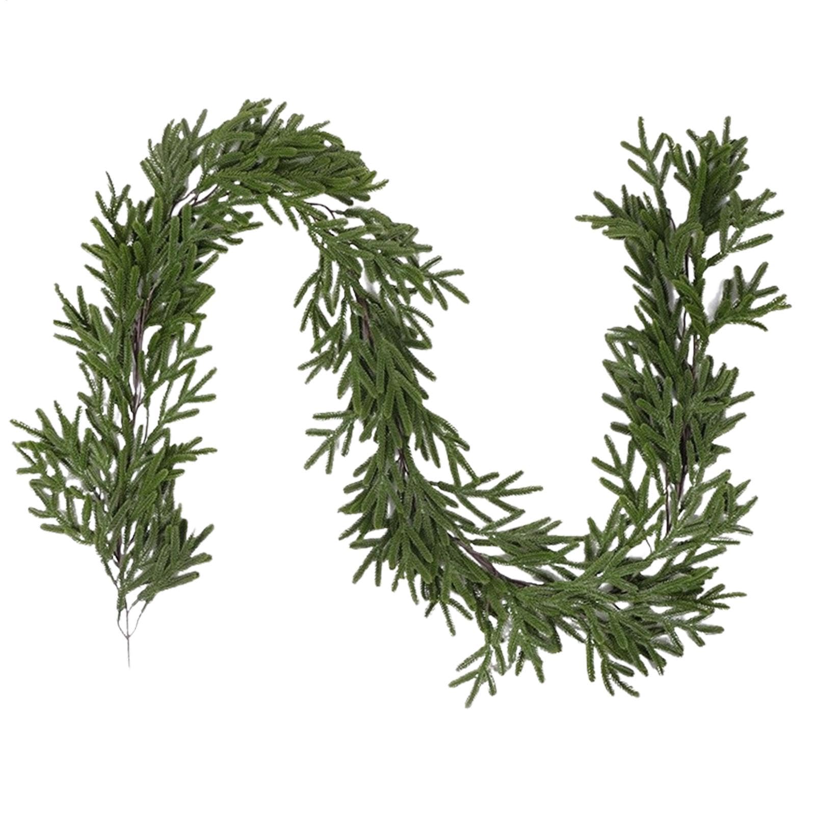 Guirlande de vert artificiel haut de gamme style pin d'hiver