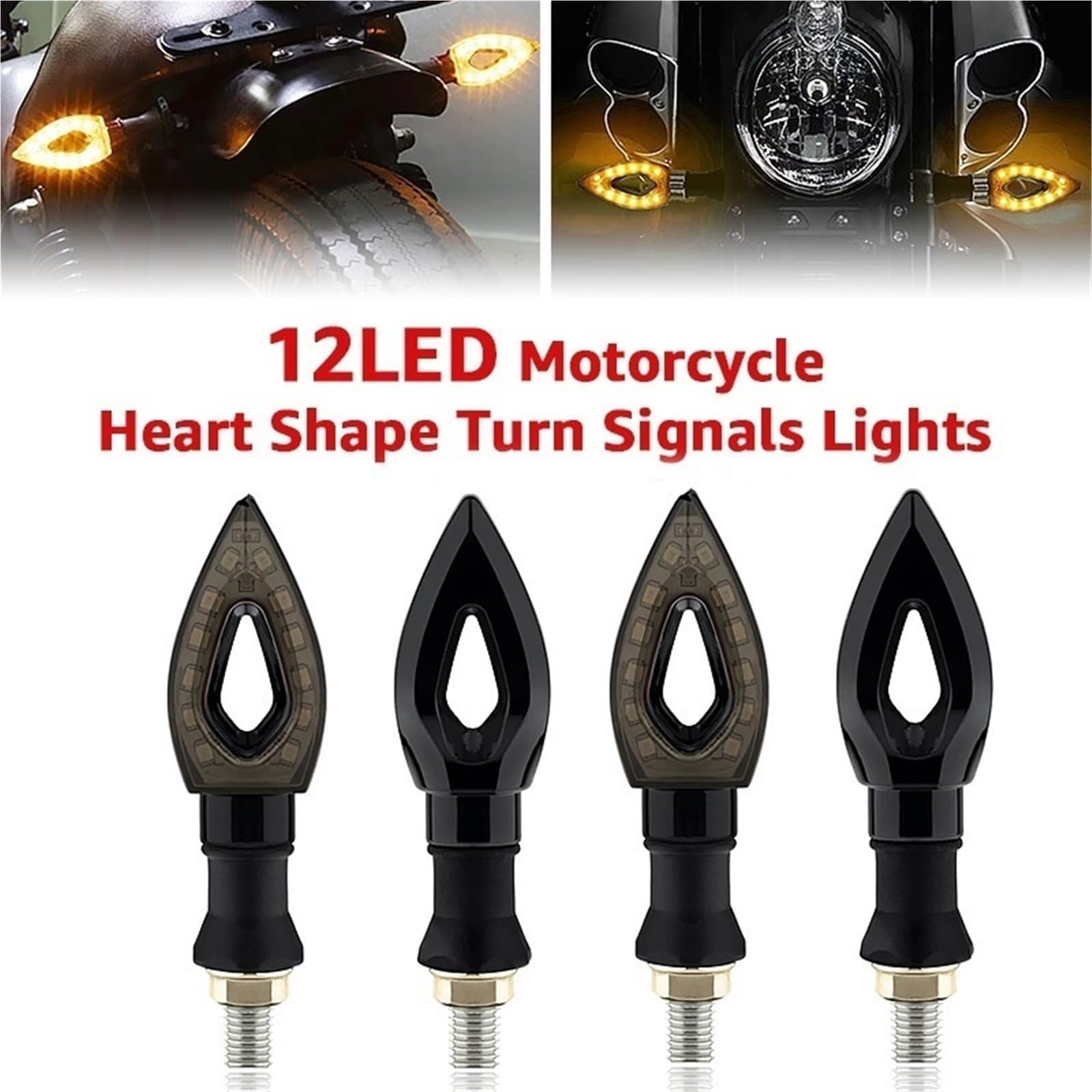 Motocicleta 12 para LED intermitentes para giro corto para luces señal