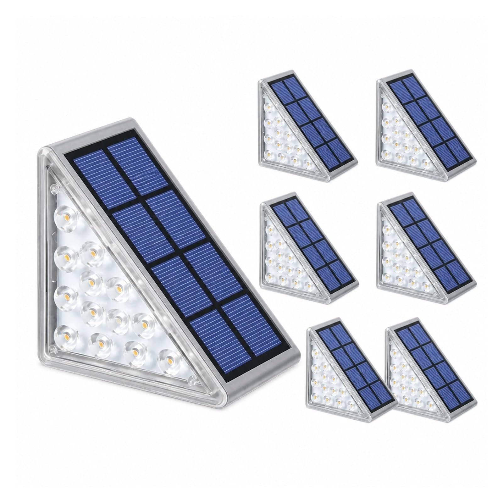 Nelle luci da terra, Segnapasso LED Per Scale Da Esterno IP67 Solare(6pcs,Multicolor)