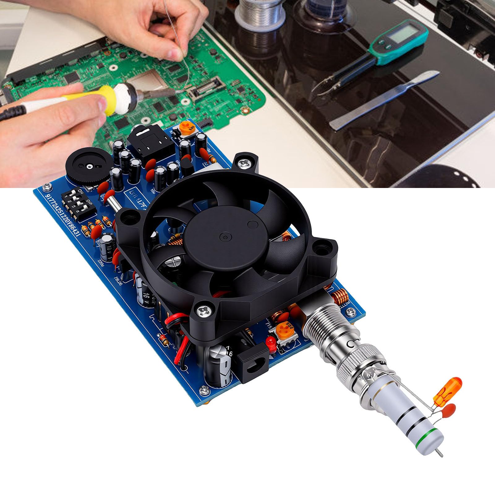 Annadue FM-Stereo-Sender, Analoger Chip, 6 Bis 12 V Spannungsversorgung, Fernübertragung, Stereo-Sound-Sender für Radio-Enthusiasten, Studenten-Radio-Lernen
