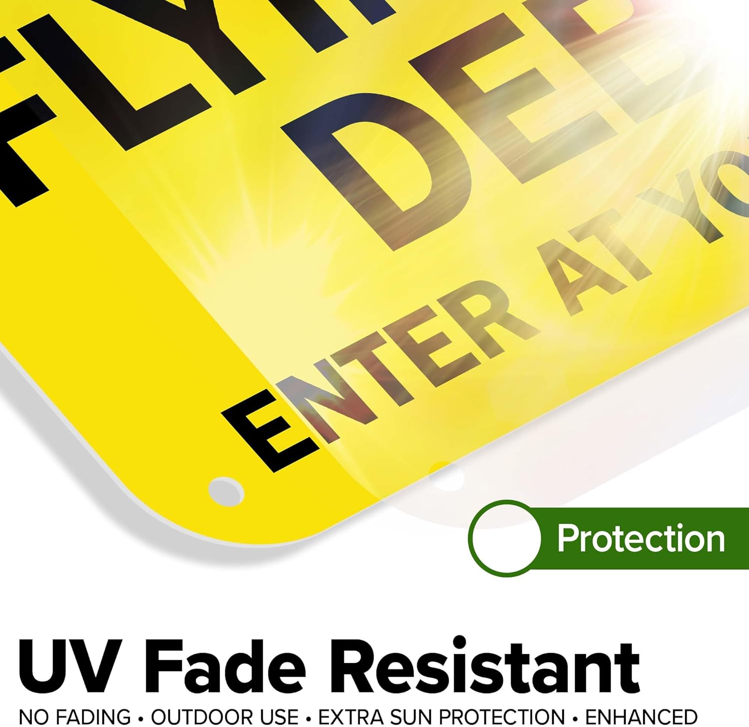 Caution Flying Lead Debris Enter At Your Own Risk Sign, 12x18 Inches, 55 mil thick HDPS (high density polystyrene), Made in USA by My Sign Center