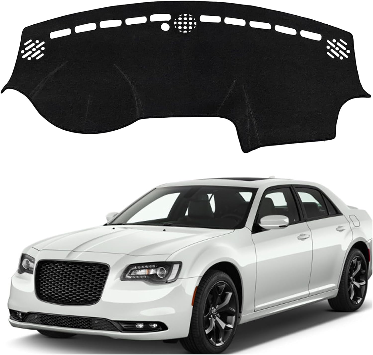 Dashboard Mat Cover Pad - Compatible with Chrysler 300 300C Sedan 2011-2023 | Custom Fit Dash Mat | Anti-Glare & UV Dash Protector | Interior Dashboard Protection Pad