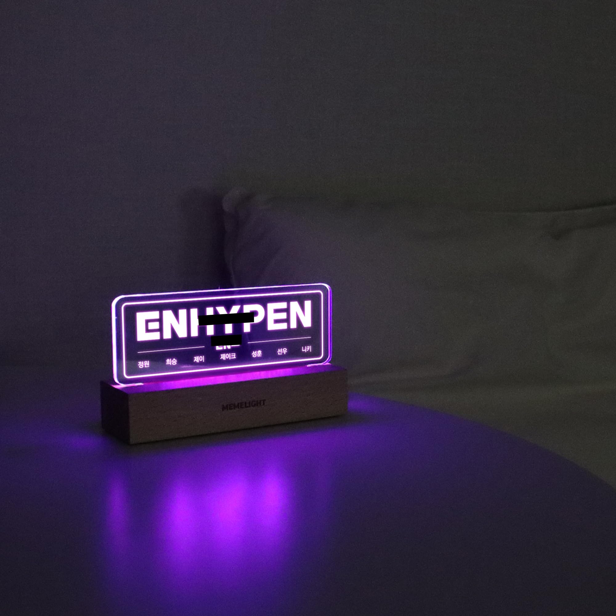 En.hypen Night Light, Kpop Merchandise, Korean Idol Lamp for Engene, 7RGB Color, Dimmer, 8.3 x 4.2 x 1.7