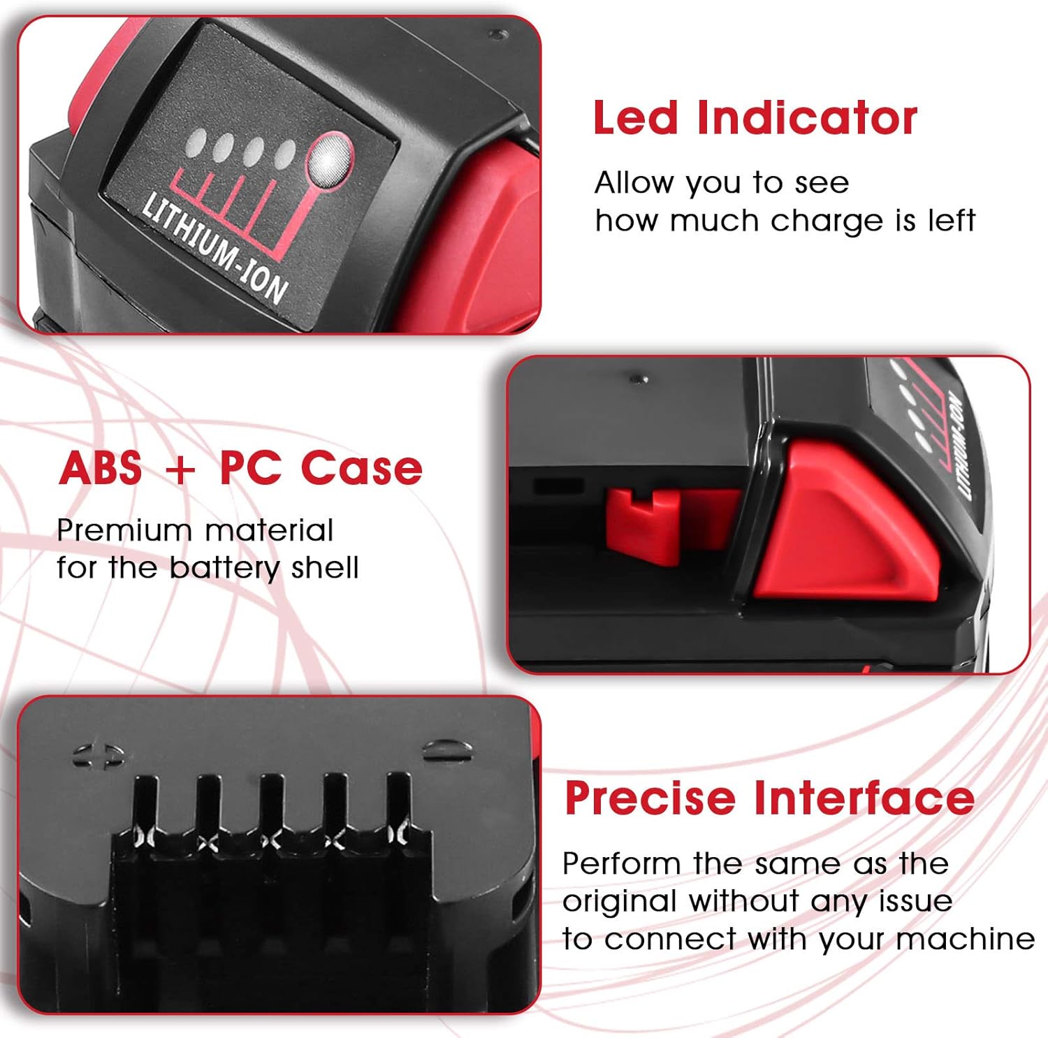 Crazy Deals 2-Pack 18V 6.0Ah Lithium Battery Replacement Battery Compatible with Milwaukee Battery M18B XC 48-11-1820 48-11-1850 48-11-1815 48-11-1852 48-11-1822 48-11-1828 48-11-10 48-11-1811 48-11-1840 One-Day Sale: Up to 50% Off 2-Pack 18V 6.0Ah Lithium Battery Replacement Battery Compatible with Milwaukee Battery M18B XC 48-11-1820 48-11-1850 48-11-1815 48-11-1852 48-11-1822 48-11-1828 48-11-10 48-11-1811 48-11-1840