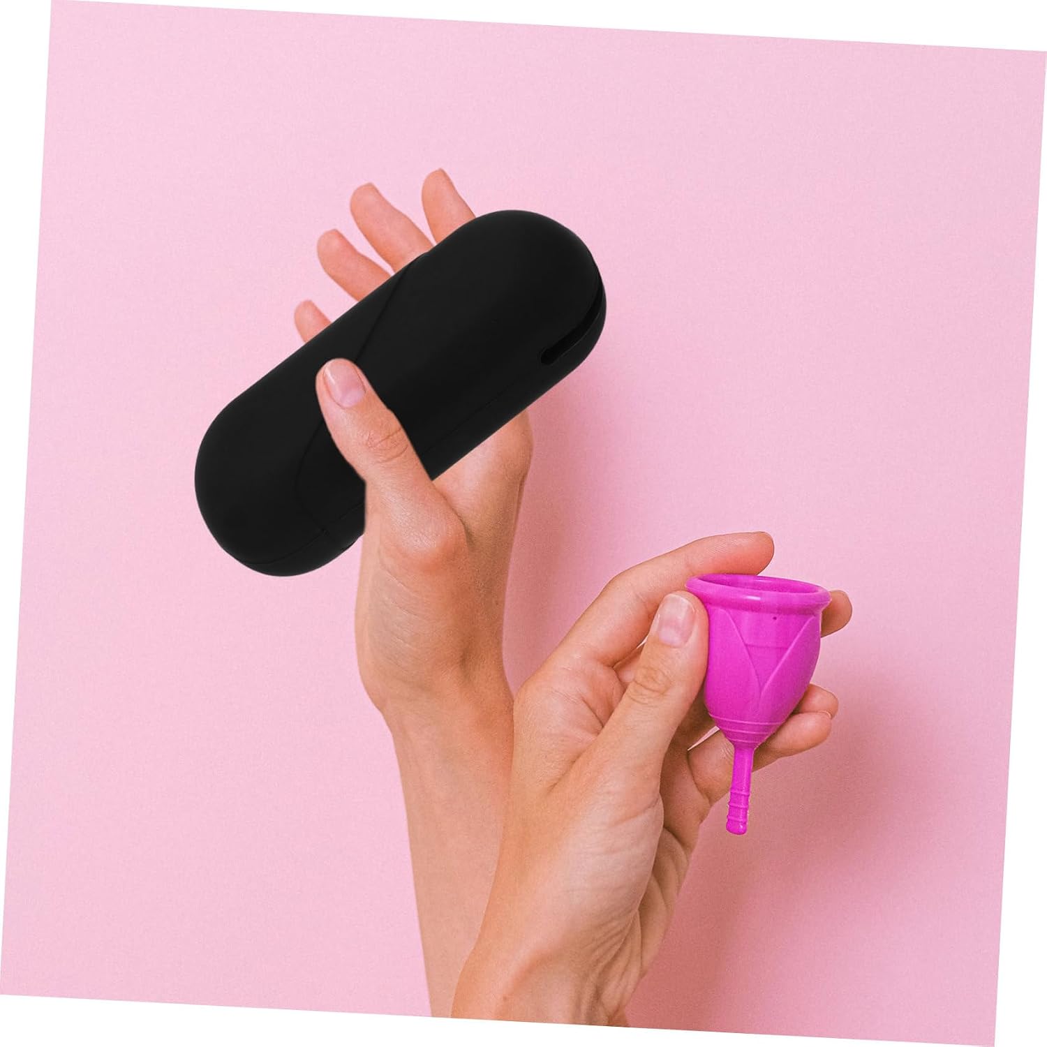2Pcs Silicone Holder Case Durable Storage Box for Women Travel Friendly Design for and Personal Item Organization