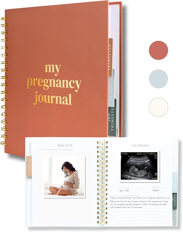 Lamare Pregnancy Journal for First Time Moms 2026 – Pregnancy Scarpbook | Hardcover Pregnancy Planner & Diary | Keepsake with Prompts & Photo Slots | Pregnancy Gift for First Time Moms