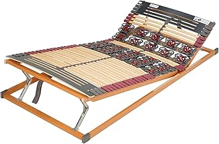 FMP | 7 Zonen Teller-Leisten Lattenrost Rhodos | Komfort | 90x200 cm | Kopf- und Fußteil verstellbar | TÜV/GS Zertifiziert | fertig montiert