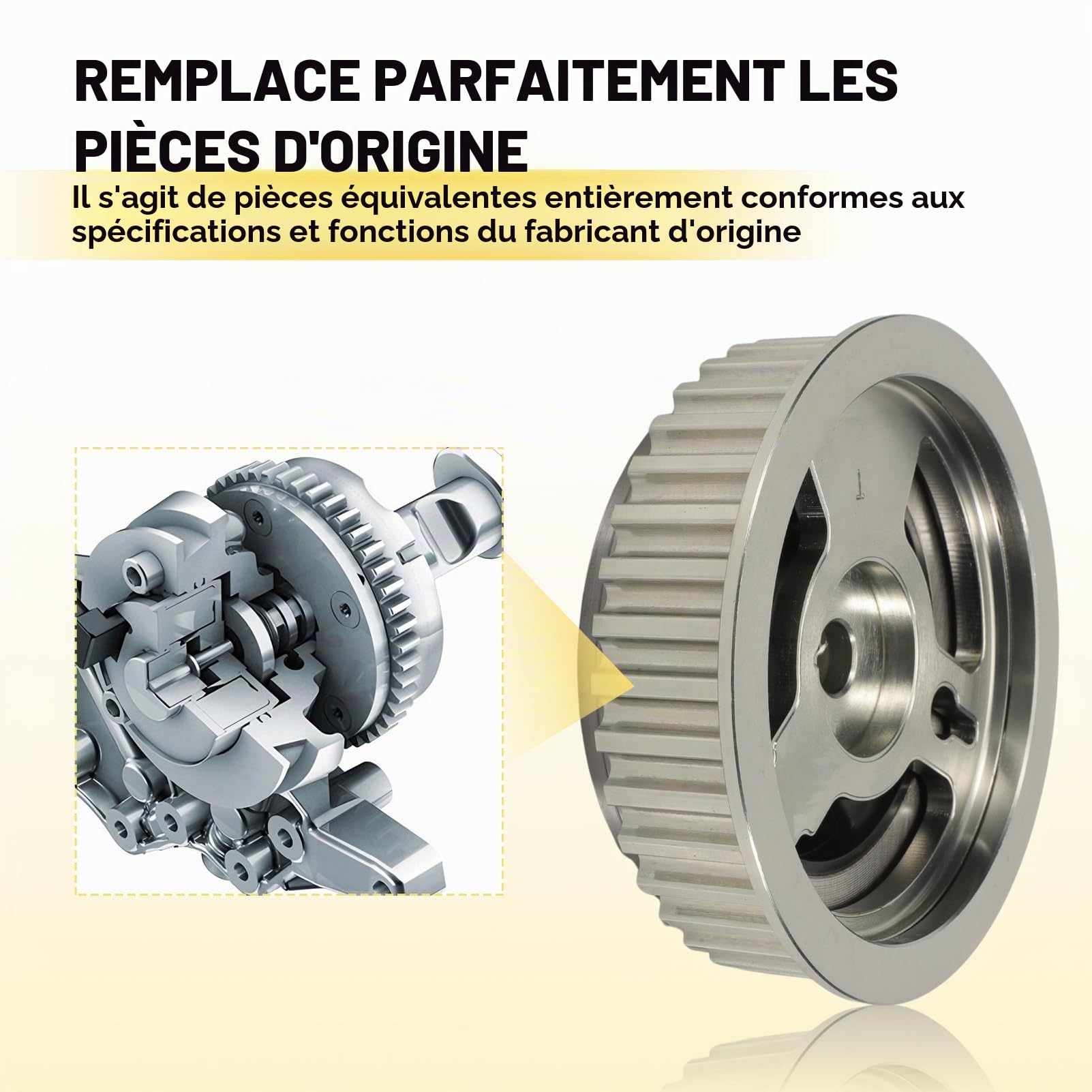 Pignon Distribution Commande 0805J4 9654208480 Pour 307 206 C4 C5 | Compatible 407 607 806 Expert Jumpy C8; Acier résistant haute précision; Synchronisation moteur stable silencieux