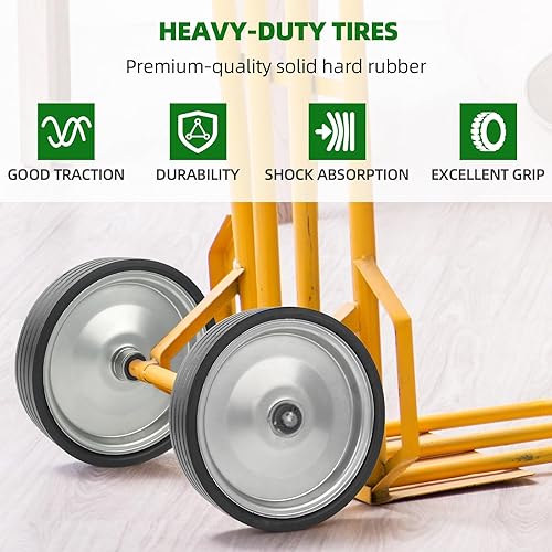 Miniatura 9 de AR-PRO Paquete de 2 neumáticos de repuesto de goma sólida de 10 x 2.5 pulgadas, sin planos, neumáticos y ruedas para carretillas manuales