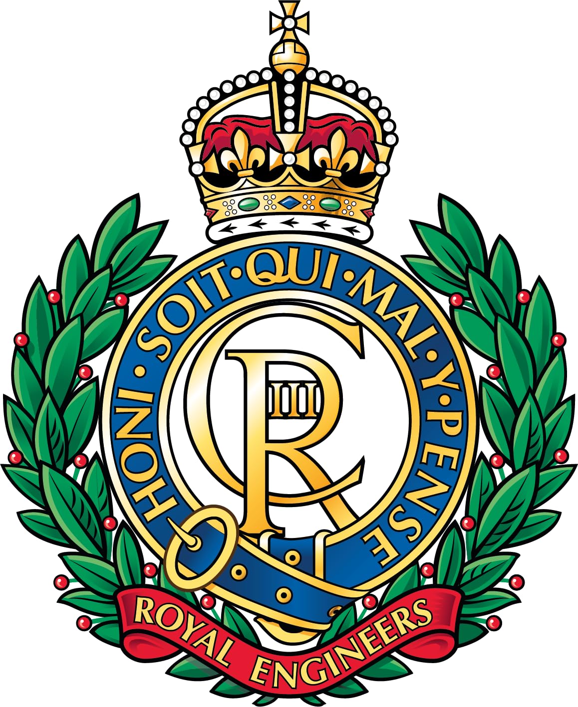 Royal Engineers Tudar Crown (SK16) Military Waterproof Vinyl Stickers Decal Sappers Veteran Squaddie Army 200mm x 166mm