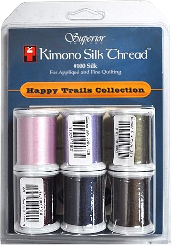 Juego de hilos de seda kimono colección Happy Trails 6 carretes