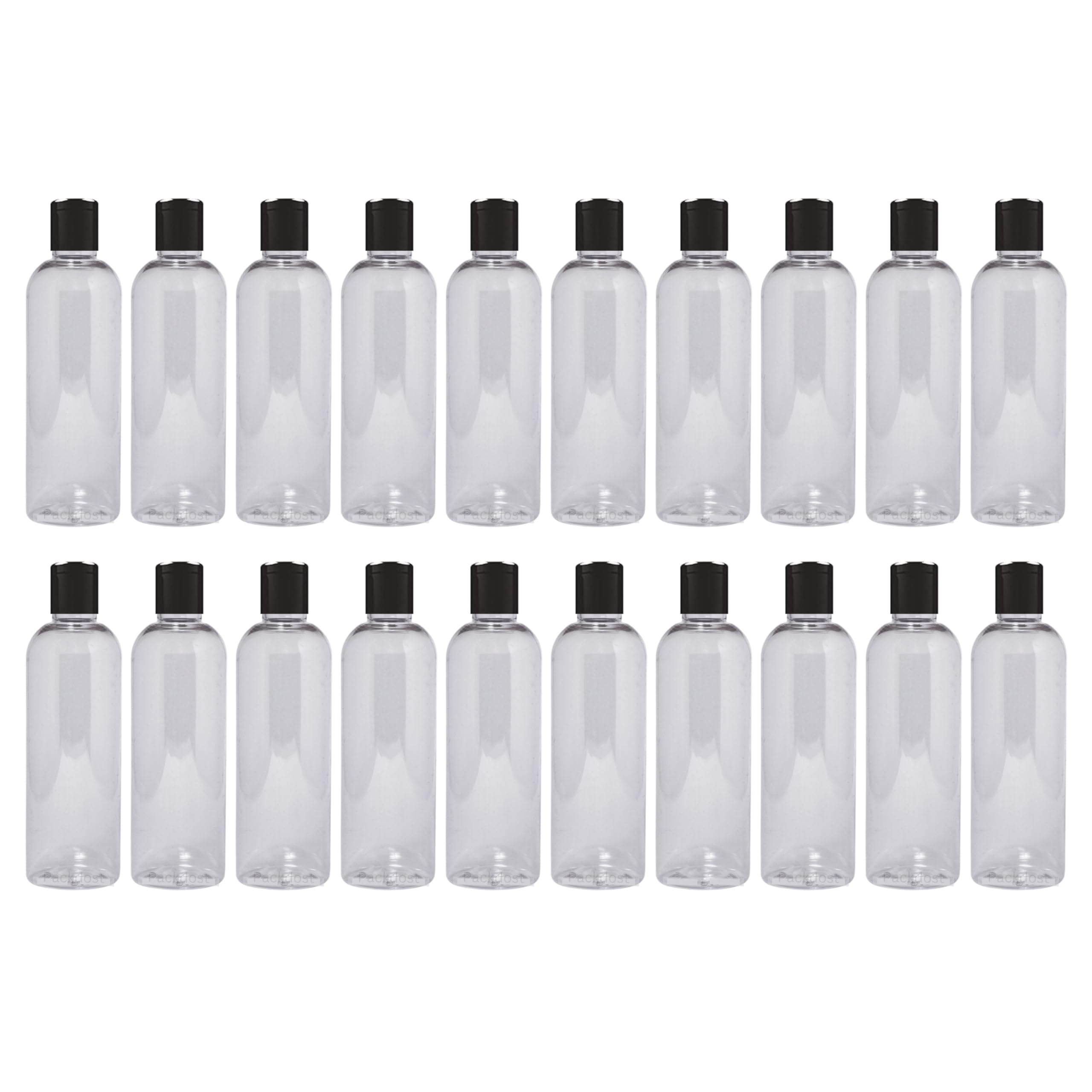 Reusable Transparent cylindrical pet bottle with flip top cap 100ml,(set of 20)-image-38