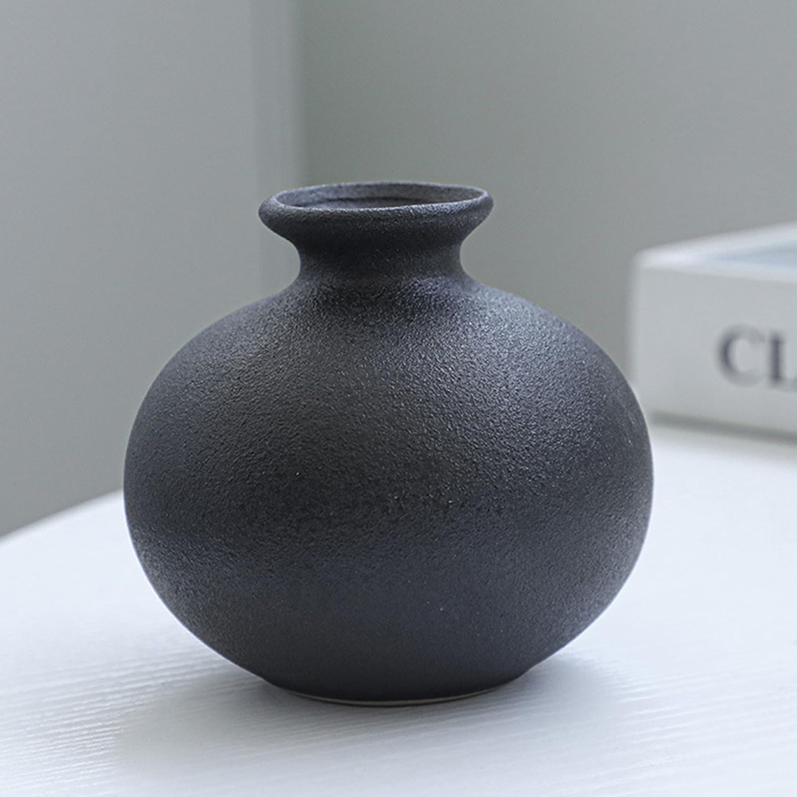 Blumenvasen aus Keramik, moderner Blumenhalter, Behälter, Zuhause, Büro, Tisch, Tafelaufsatz, dekorative Blumenvase, 5-teiliges Set, Schwarz / Weiß