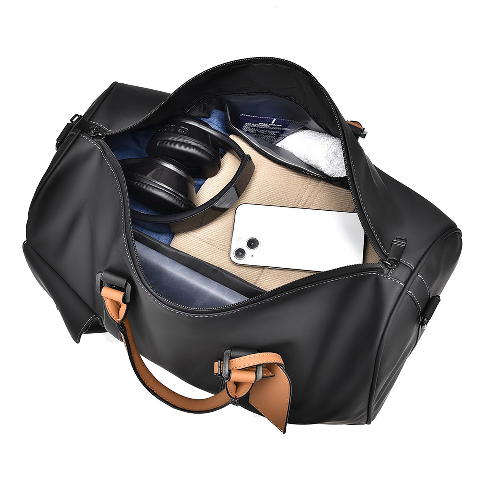 Bolso De Viaje, Las Bolsas Deportivas Y Las Bolsas De Viaje De Fin De Semana Son Adecuadas para Viajes De Negocios Y Deportivos, Y Son Unisex (Negro)