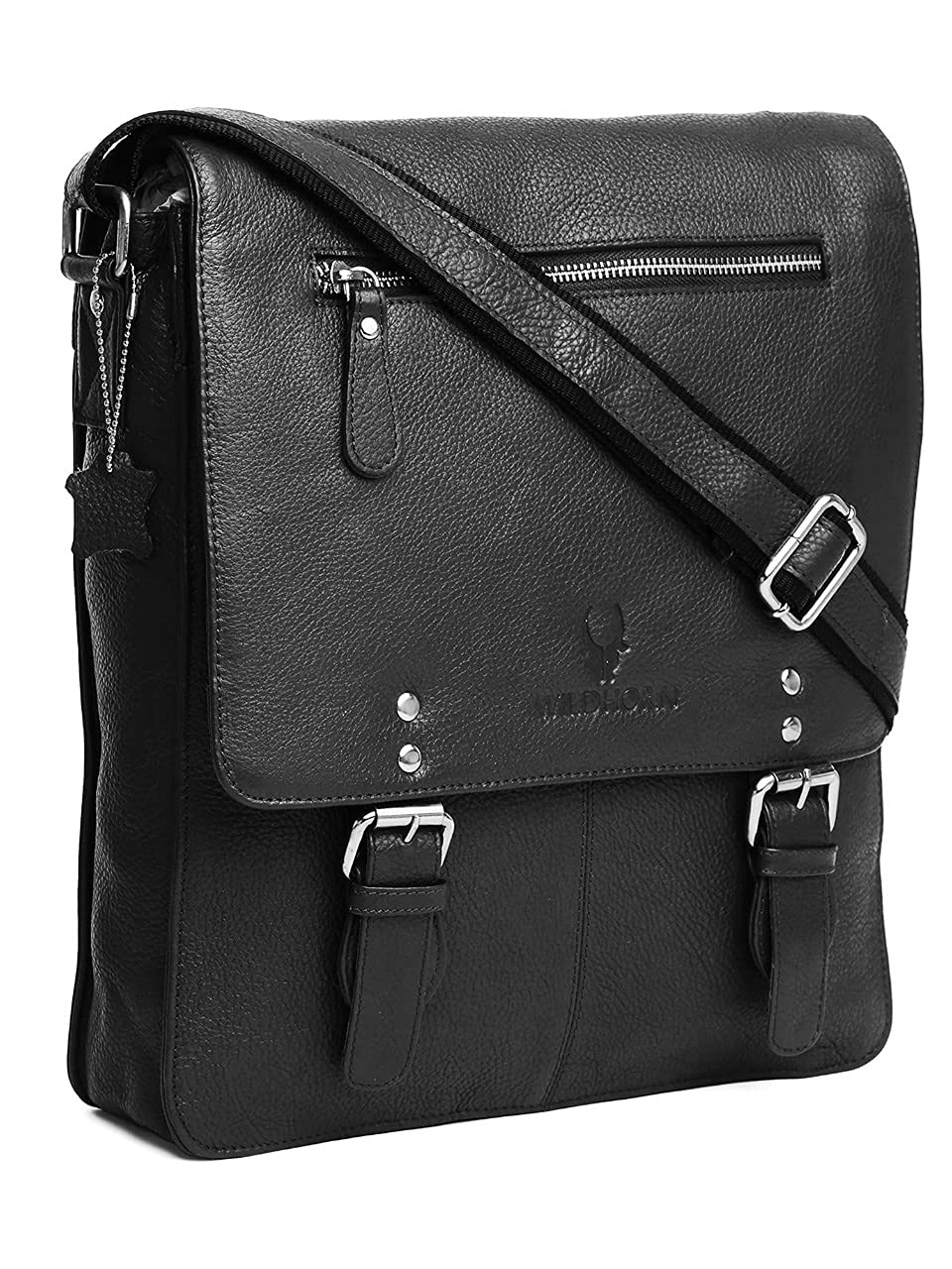 wildhorn Mens Genuine Leather Sling Messenger Bag | Stylish, Functional & Spacious | Buckle Closure | Adjustable Strap | 1-Year Warranty-picture-39