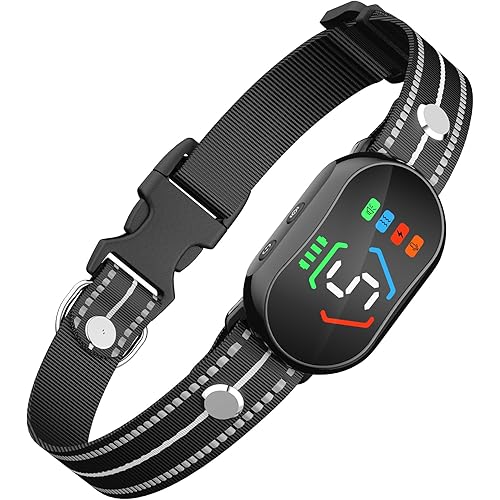 Bark Collar for Large Medium Small Dogs with 5 Training Modes,Rechargeable Smart Dog Bark Collar,Anti Barking Device with 5 Adjustable Sensitivity with Beep Vibration