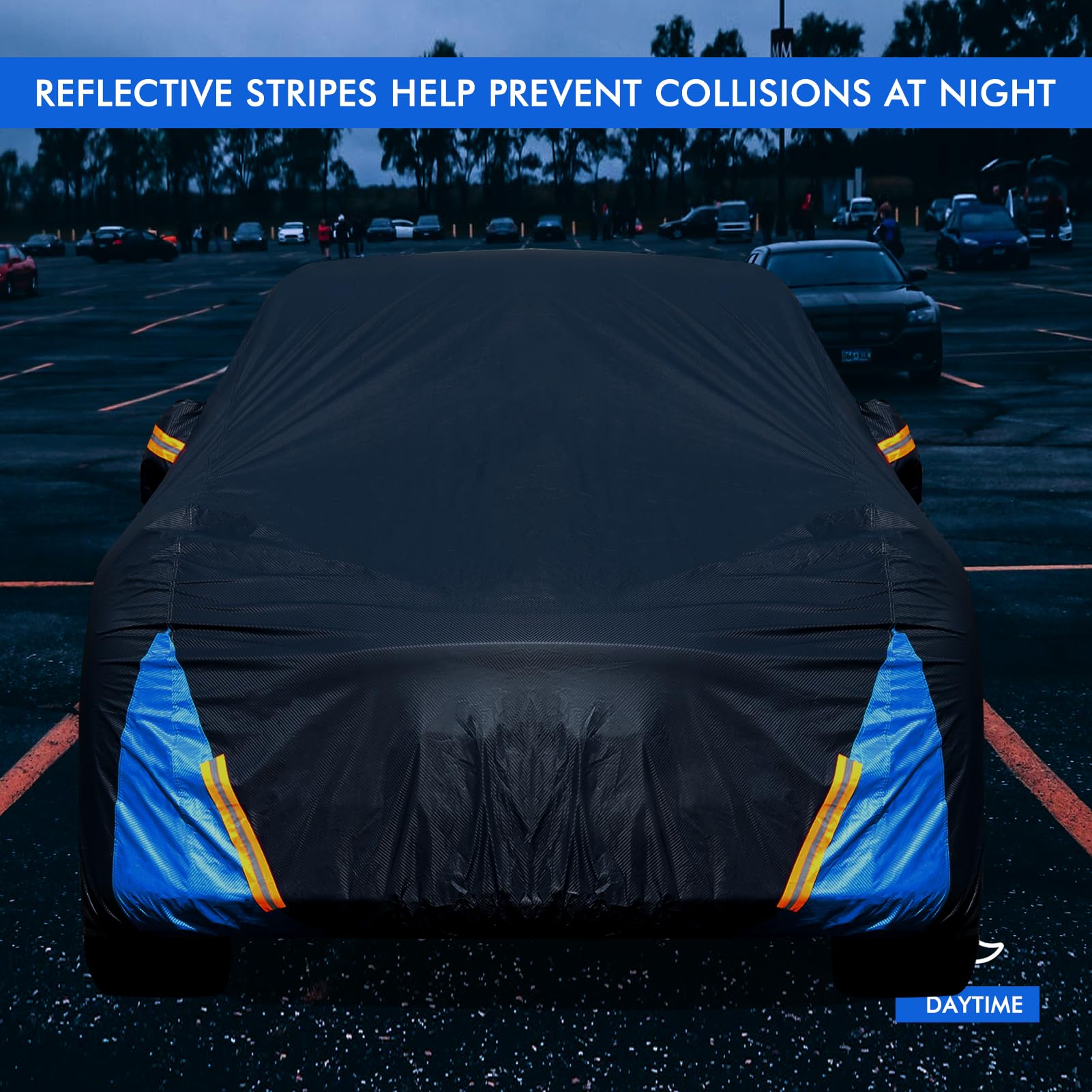 Funda Exterior Para Tesla Model Y 2020-2025 - Impermeable, Anti-UV, Con Tiras Reflectantes