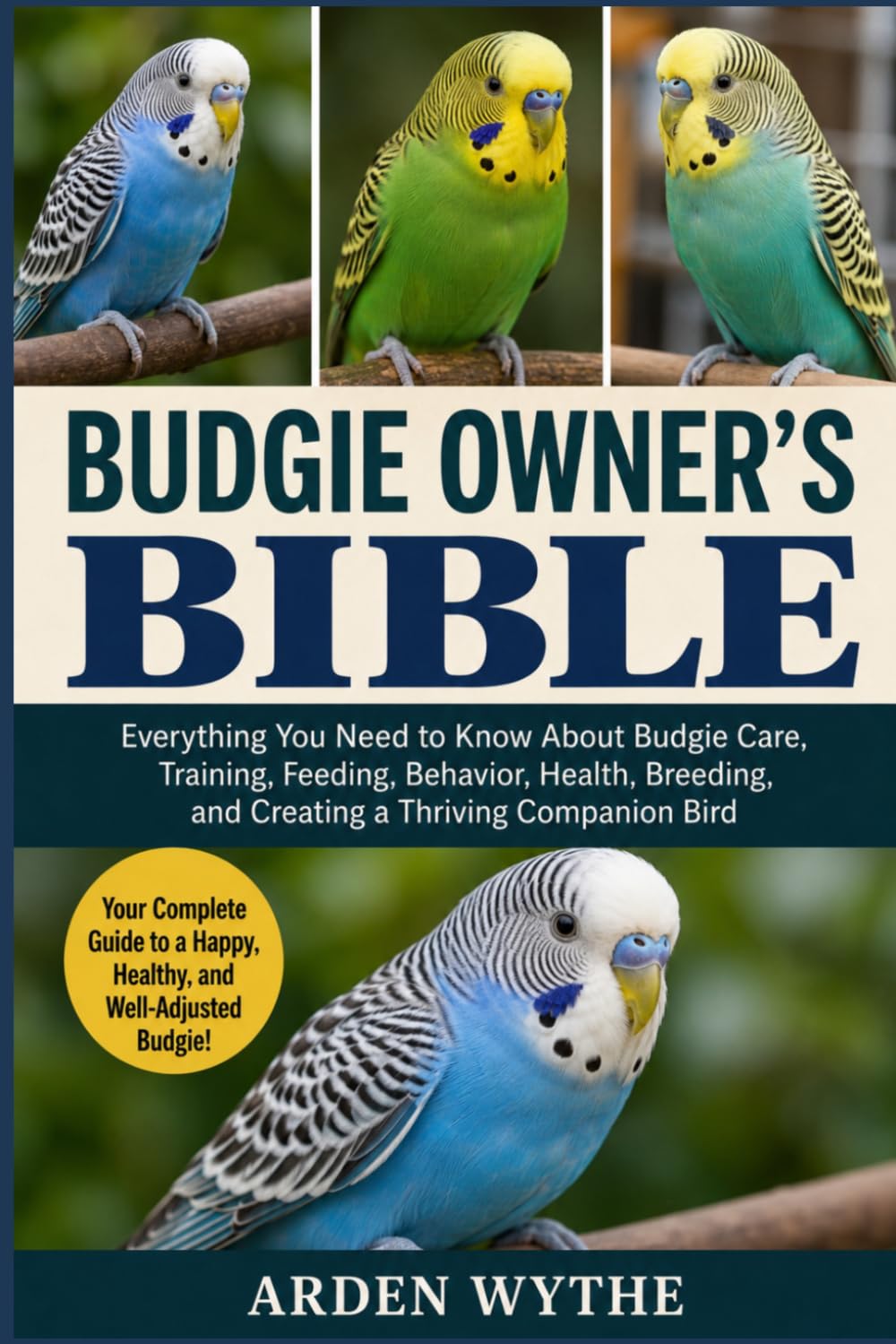 Budgie Owner’s Bible: Everything You Need to Know About Budgie Care, Training, Feeding, Behavior, Health, Breeding, and Creating a Thriving Companion Bird
