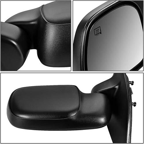 Miniatura 6 de DNA Motoring OEM-MR-FO1320308 - Espejo retrovisor plegable con textura, color negro