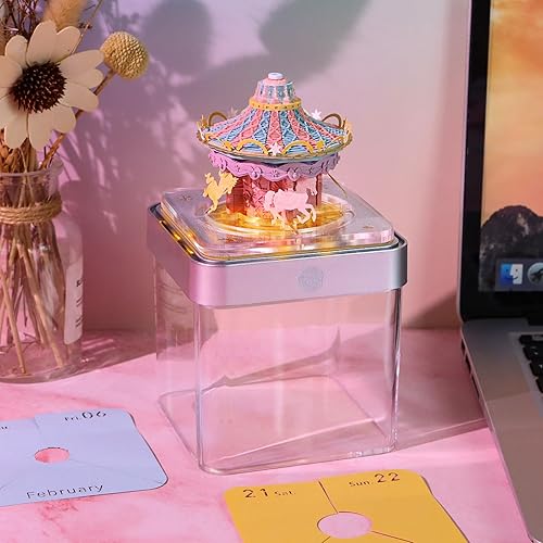 Miniatura 27 de RSLIPIN 3D Memo Pad Time Piece Calendar 2026,3D Calendar Memo Pad DIY Notes Notepad Paper Craft Art Romantic Tree House,2026 3D Desk Calendar With