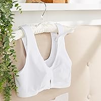 Vista 2 de McKesson Sujetador quirúrgico de algodón y elastano blanco Sujetador posquirúrgico para soporte de pecho de cobertura completa con compresión