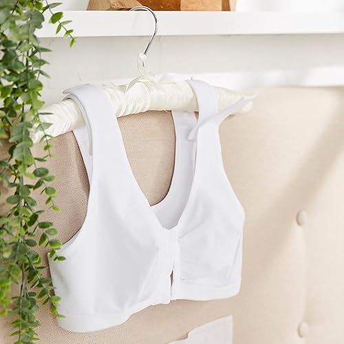 Miniatura 2 de McKesson Sujetador quirúrgico de algodón y elastano blanco Sujetador posquirúrgico para soporte de pecho de cobertura completa con compresión