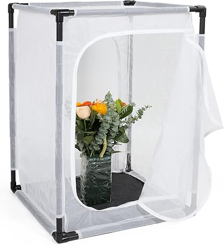 Miniatura 7 de RESTCLOUD Jaula de hábitat de mariposa monarca grande de 30 pulgadas, terrario de malla de insectos al aire libre, 16.5 x 16.5 x 30 pulgadas