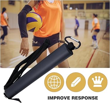 Volleyball Spike Trainer, Volleyball Spike Trainer Adjustable Height Training Strap Practice Aid Black 80x5x5 Cm