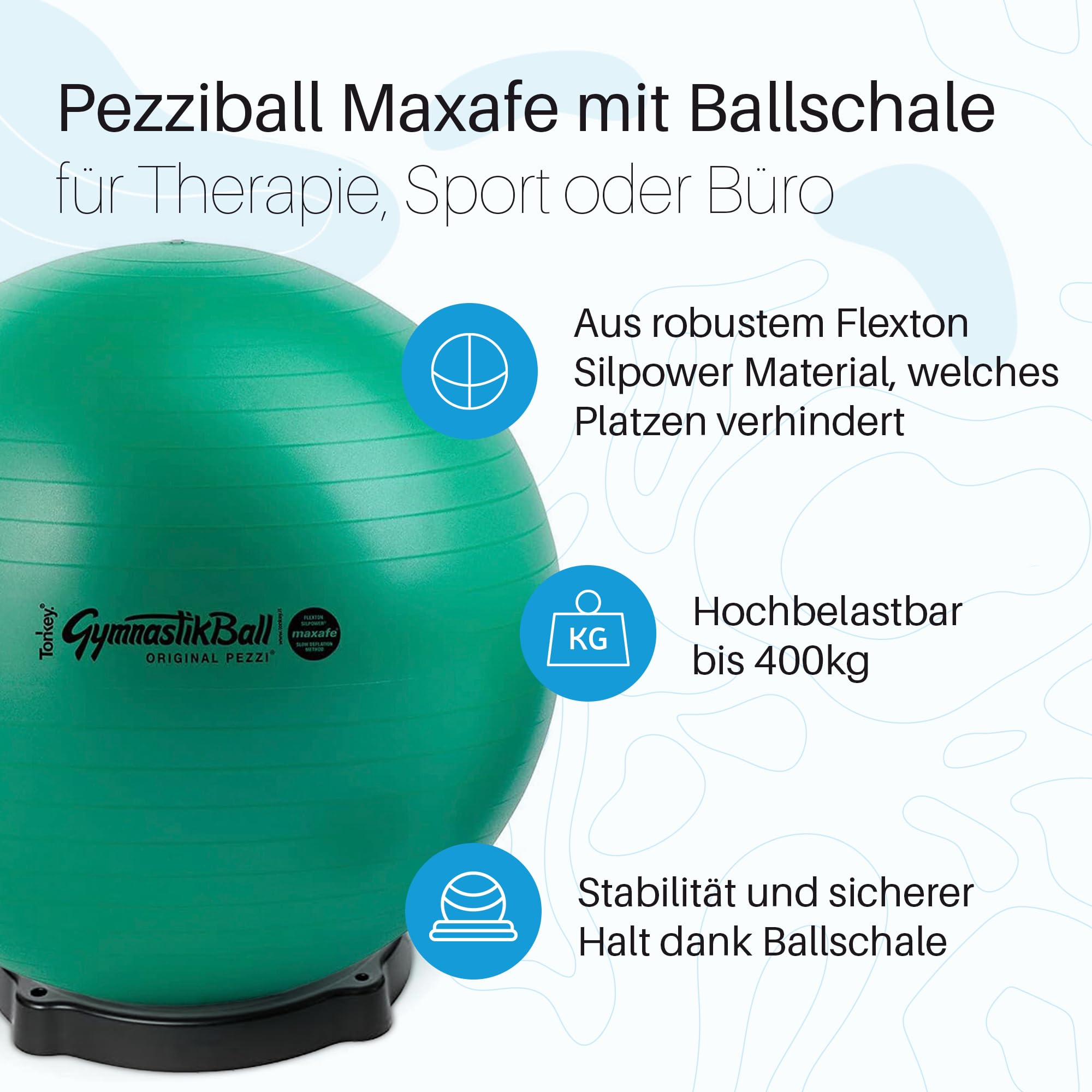 PEZZI Original Pezziball MAXAFE mit Ballschale Sitzball