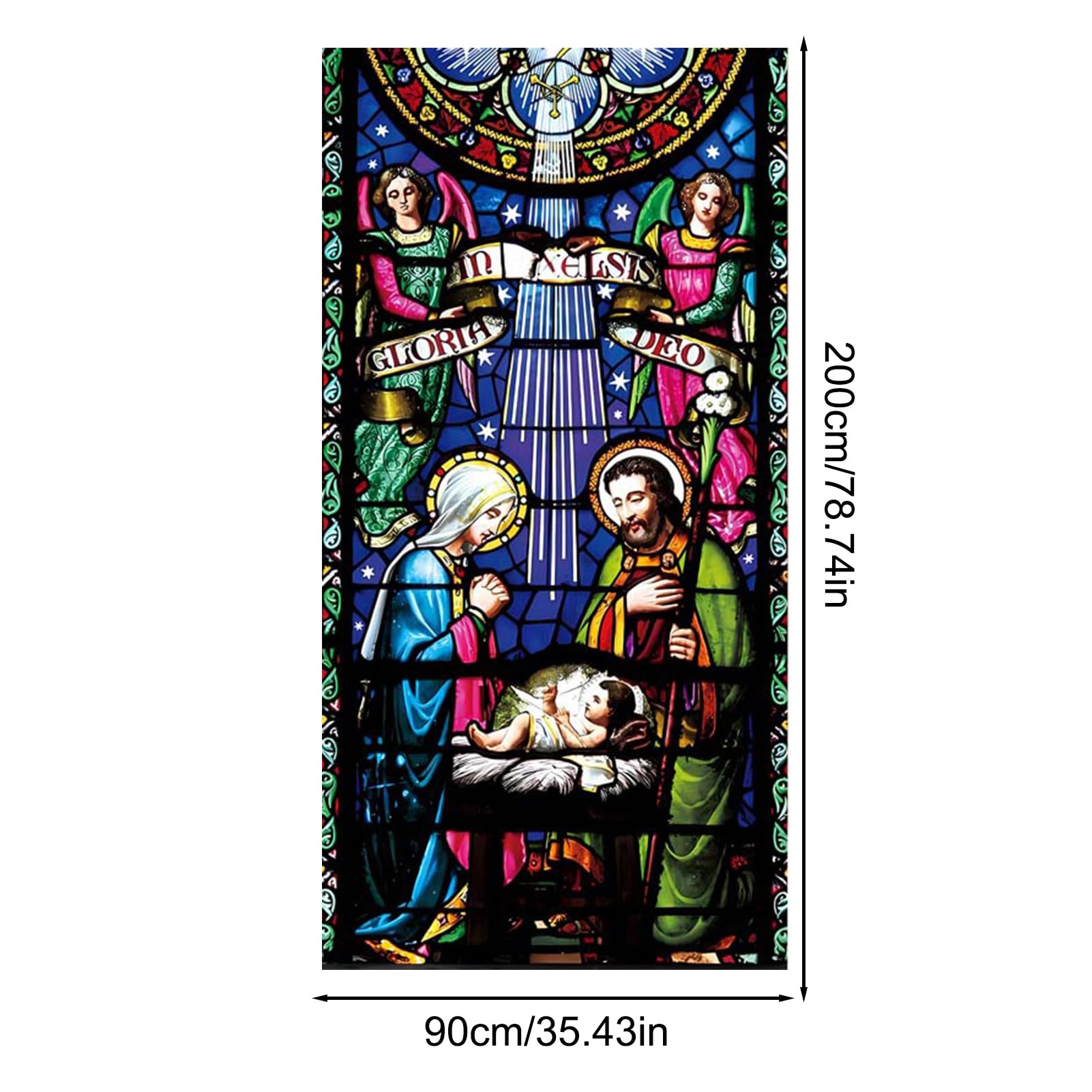 Weihnachtstür-Dekoration Krippe - Stoffbanner 180x89 Cm Mit Jesus-Motiv Für Haustür, Veranda & Innenraum