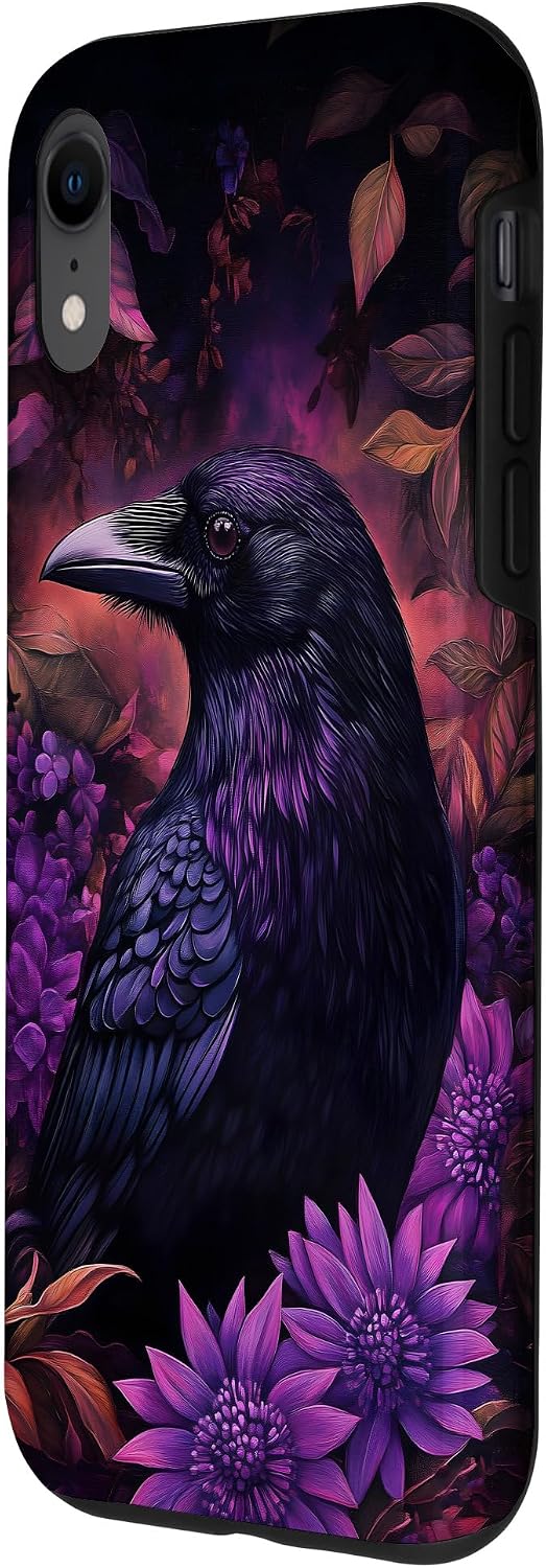 Raven Purple Blooms Case for iPhone XR