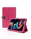 for TCL NXTPAPER 11 Plus 11.5 Inch Android Tablet Case,Folding Stand Protective Cover with Pencil Holder and Wrist Strap,Full Protection, Premium PU, Scratch Resistant(Rose Red)