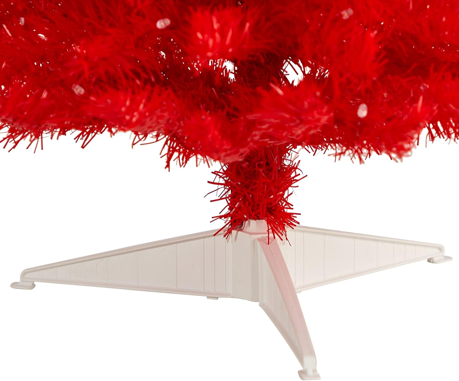 Nearly Natural 3ft. Red Artificial Christmas Tree with 50 LED Lights and 118 Bendable Branches