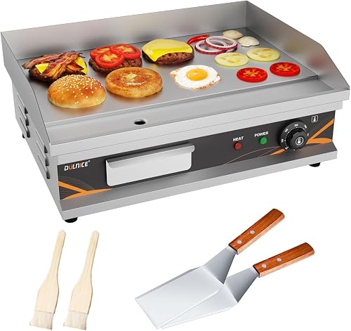 Plancha Électrique Professionnelle en Acier Inox 54x40cm DULNICE