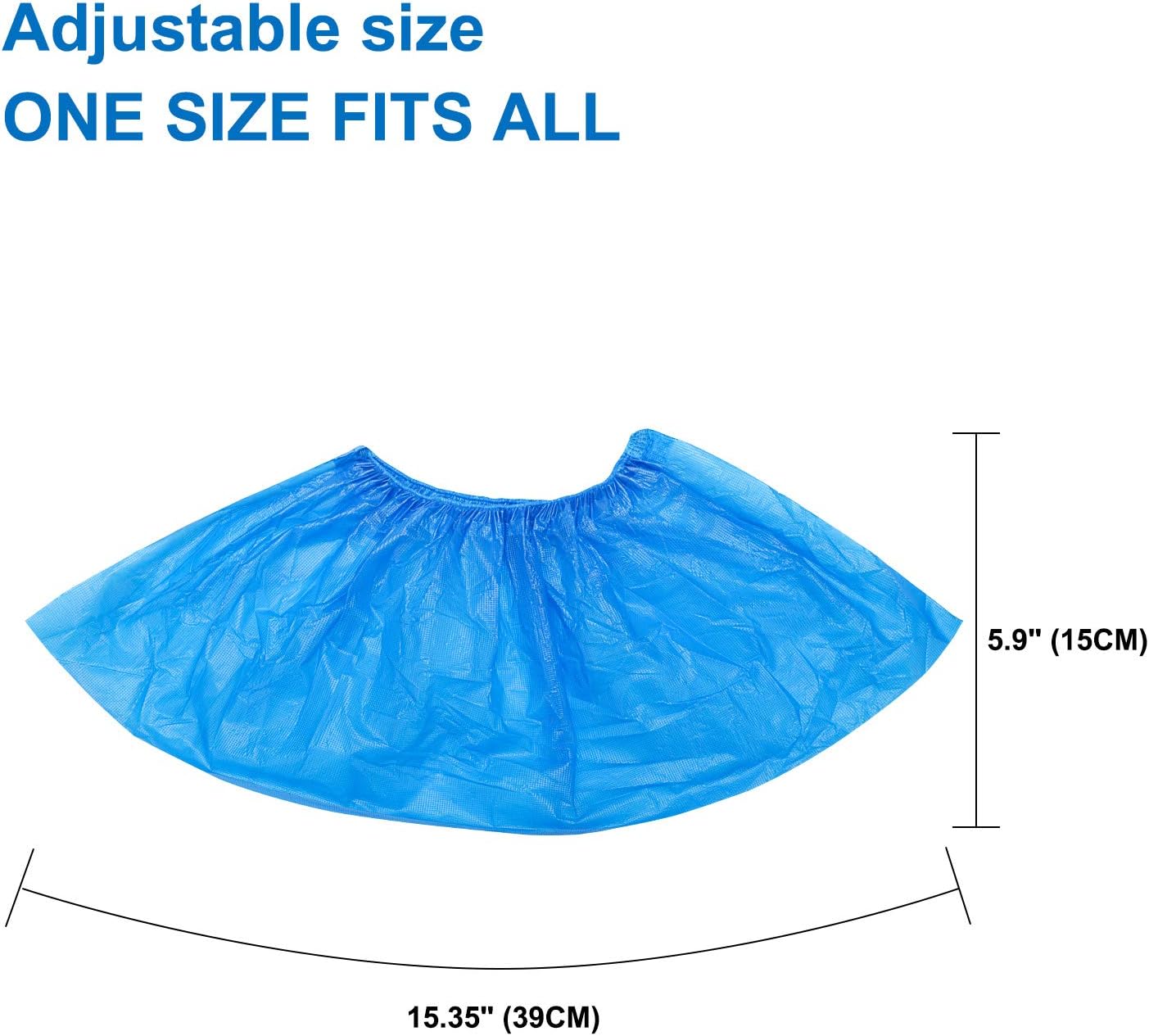 HOUSE DAY Disposable Hygienic Boot & Shoe Covers 100 Pack(50 Pairs) Shoe Booties Covers Waterproof Non Slip Durable for Construction, Workplace, Indoor Carpet Floor Protection,Fits All,Blue