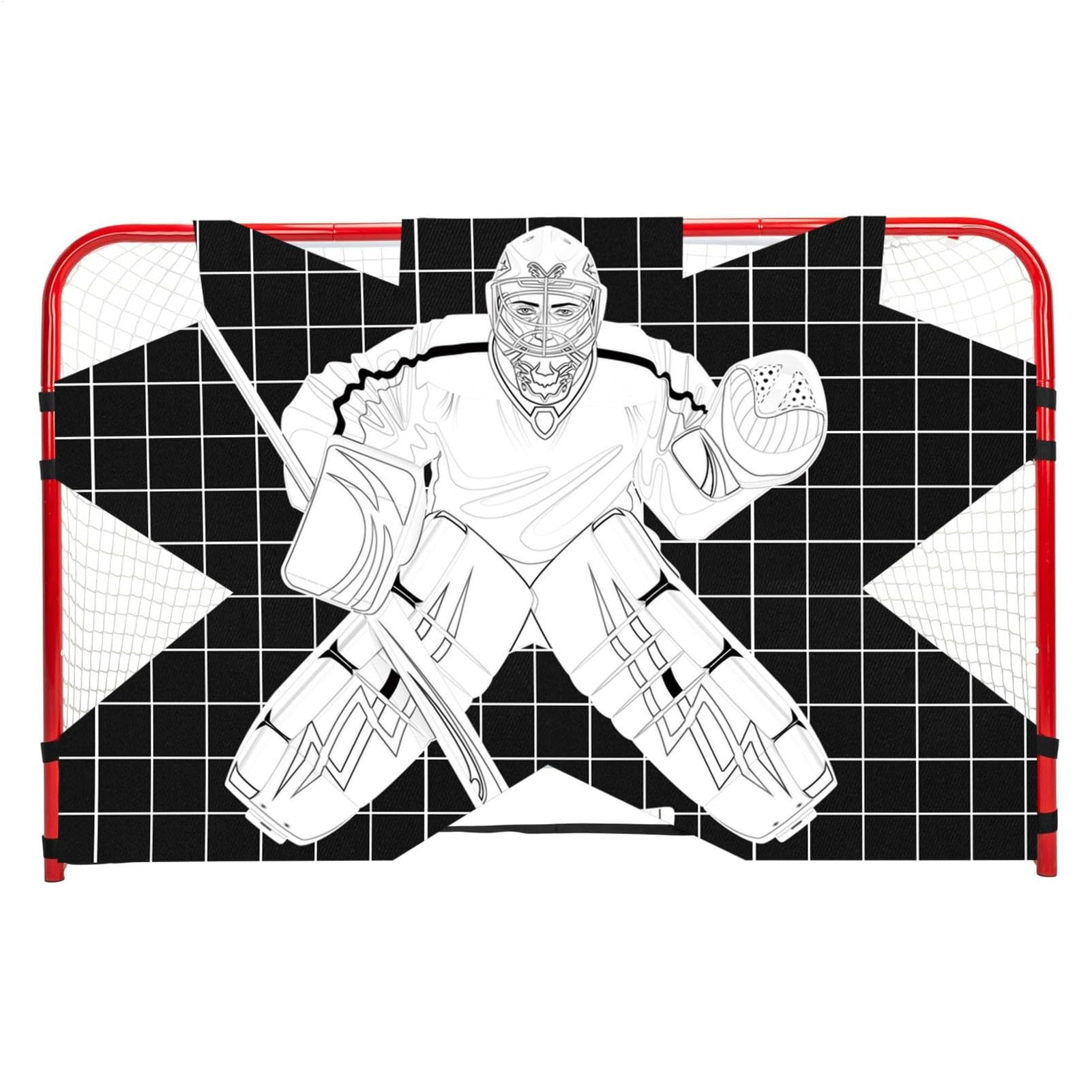 JINGLING Hockey -Torwart Ziel, Straßenhockey -Torwartziel - Schussgenauigkeitstrainingsausrüstung | Street Hockey -Netto -Torhüter -Zielpraxis -Accessoire für Ziele