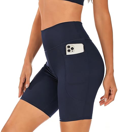 Shorts Academia Feminino Short Cintura Alta de Yoga Treino Ginástica Modeladora Com Bolso