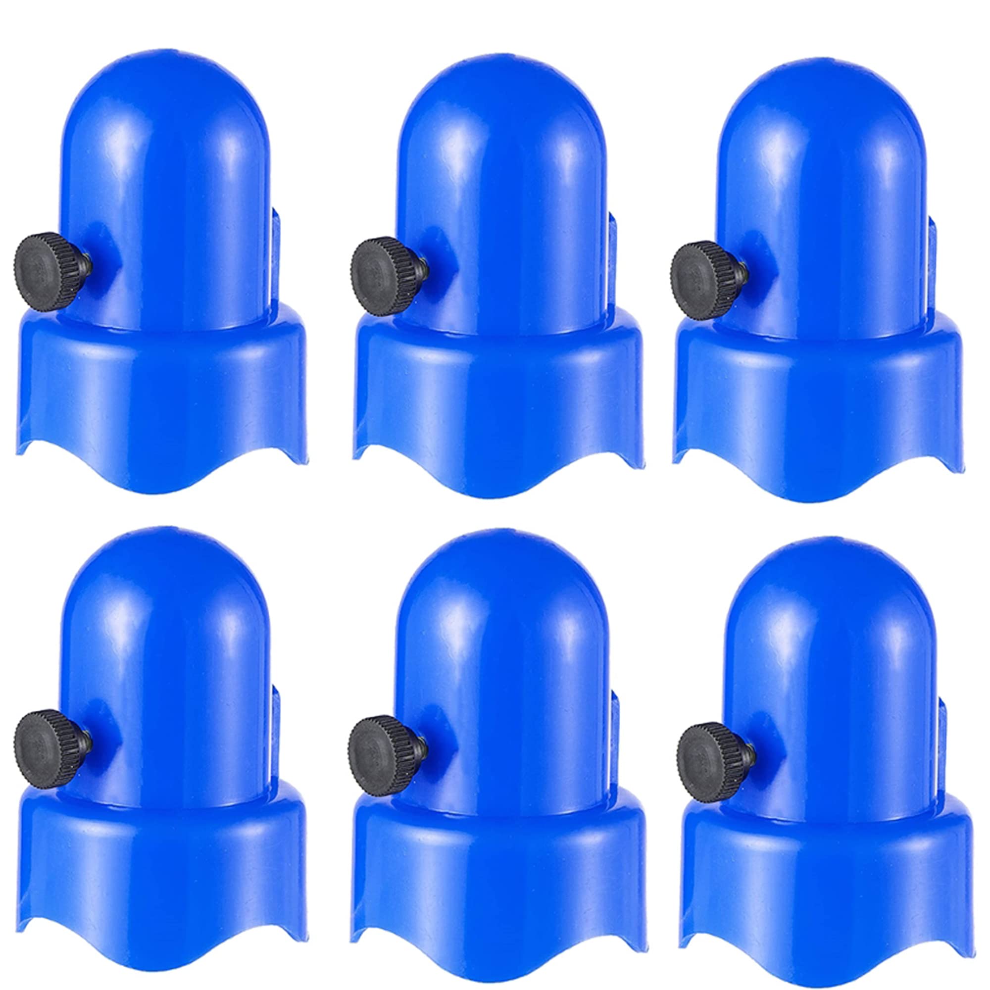 Trampoline Pole Caps,Trampoline Net Pole Caps,Trampoline Enclosure Pole Caps with Screw-in Bolts,Diameter 1.5 Inch, Set of 6