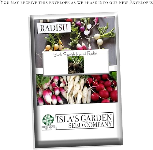 Miniatura 7 de Semillas de rábano "Black Spanish Round" para plantar, más de 150 semillas de reliquia por paquete, semillas de jardín de Isla (semillas de jardín