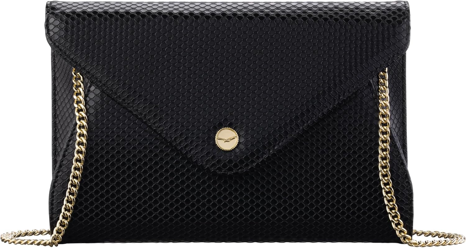 Claasico Evening Clutch Purses For Women - Elegant Envelope Clutch RFID Bag with Detachable Chain