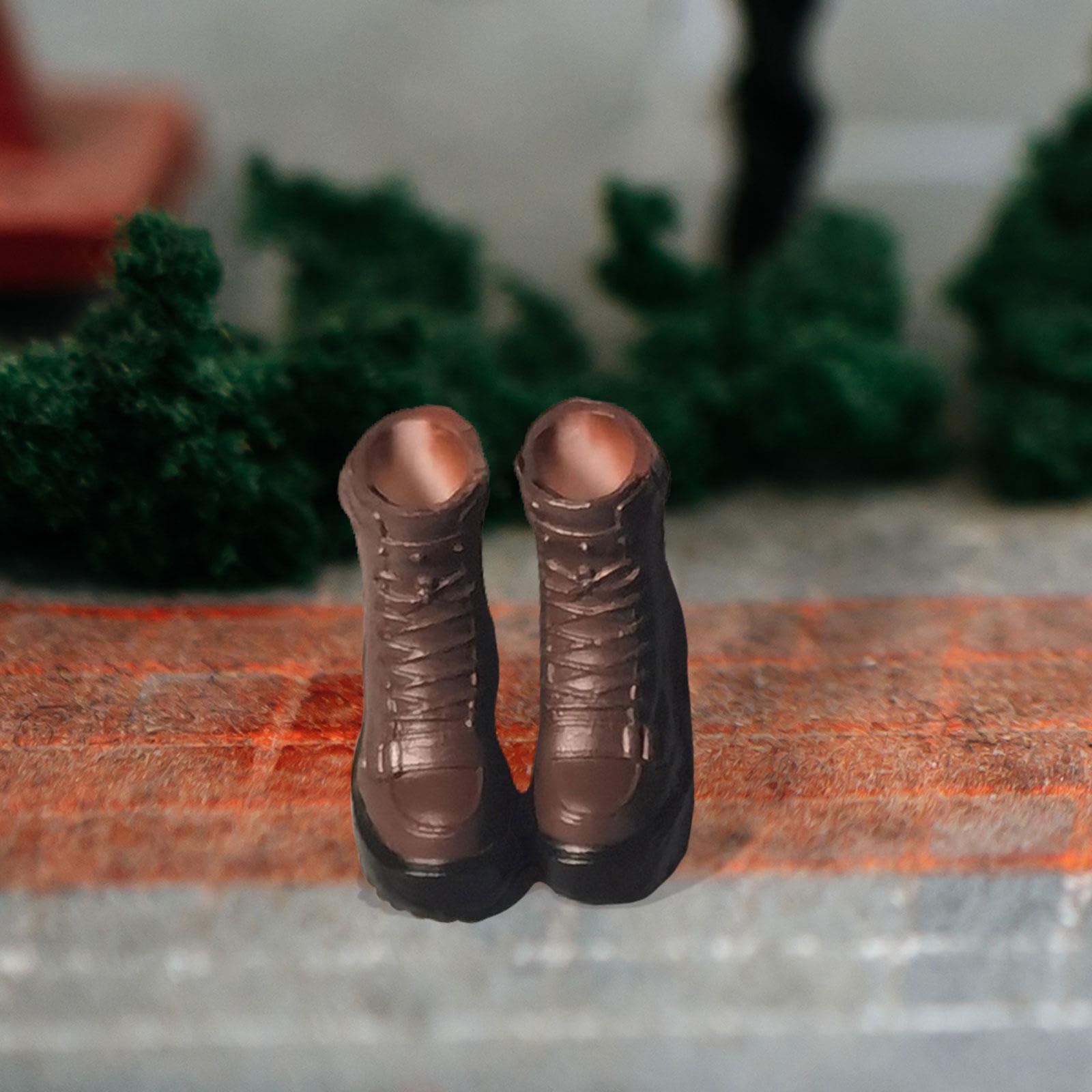 Stivaletti alla Caviglia in 1/12 per Action Figure, Accessori per Bambole in Miniatura, Marrone