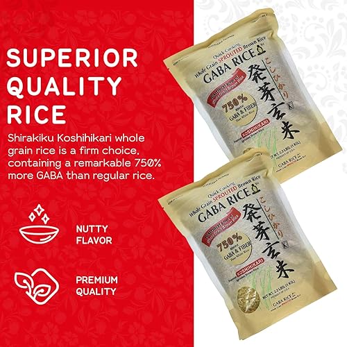Miniatura 3 de Koshihikari Premium Arroz gaba marrón germinado 22 libras paquete de 4