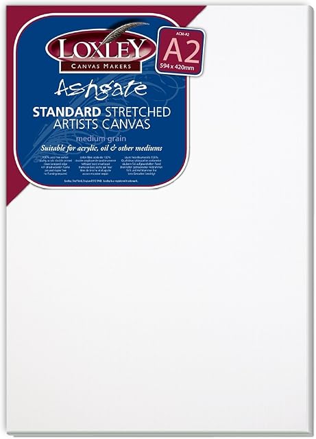Loxley A2 size Traditional Stretched Artists Canvas, White