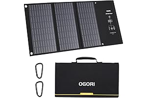 Portable 30W Solar Charger with QC 3.0 and Type-C Outputs